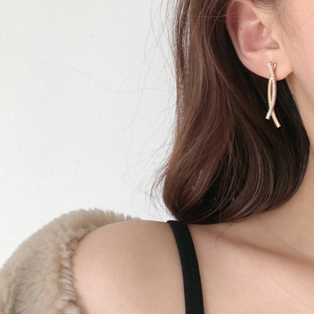 💕Last one Influencer String Drop Earrings - Picture 3 of 6